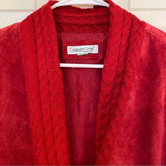 women coldwater creek jacket leather suede - Picture 5 of 8